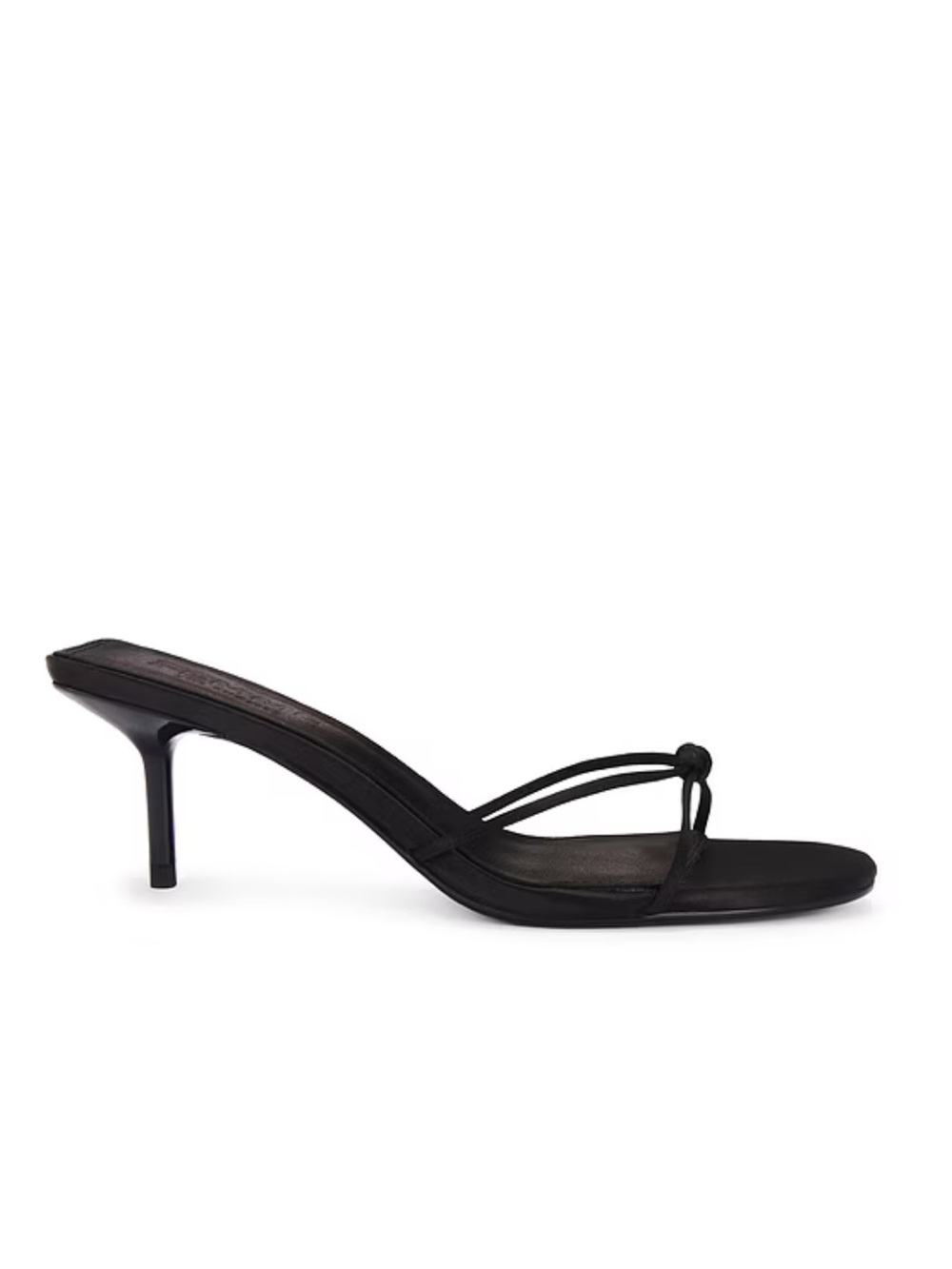 Femme LA Maeve Slippers Satin Black Knot-Strap shoes sandals Revolve 7